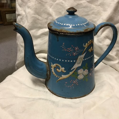 Ancienne cafetière émaillée - ancienne,