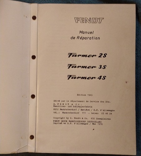 Manuel réparation fendt - ***,