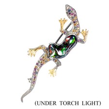 Broche En Argent Sterling 925 Opale Noire 5ct Saphir Pierre Précieuse Fait Main