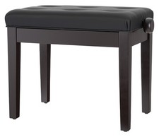 Banquette de Piano Banc Tabouret en Bois et Similicuir Réglable Bois de Rose