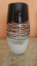 Vase en verre soufflé décoré a la main dans le style de Luzoro et Novaro