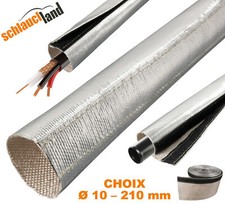 TUYAU GAINE PROTECTION THERMIQUE VELCRO Alu Cable Aluminium Tube Chaleur Moteur