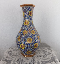 VASE porcelaine bleu décor