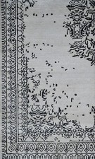 Tapis Vintage Blanc Argent En