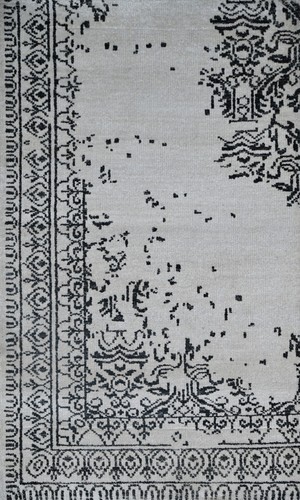 Tapis vintage blanc - blanc, en