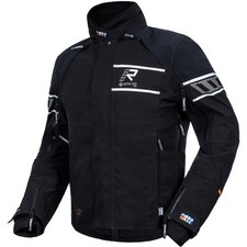 Veste De Moto Pour Hommes 52 - Rukka Rapto-R - Imperméable GoreTex® Noir-Argent
