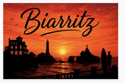 AFFICHE POSTER Biarritz