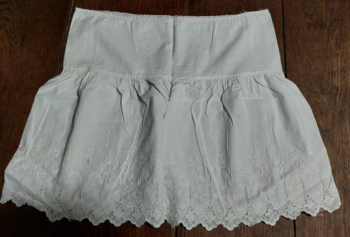 Jupon ancien coton dentelle - jupon,