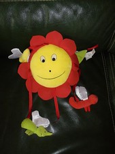 Suspension Mobile Ikéa Doudou Soleil Fleur Jaune Rouge Etat Neuf