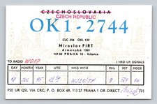 Ham Radio QSL OK1-2744 Czech