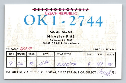 Ham radio qsl - qsl, czech