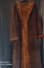 manteau long cuir d'agneau