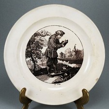 assiette NIMES RARISSIME Faïence fine 1830 No Creil Montereau Sarreguemines Gien