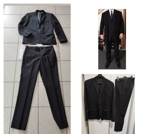 Costume slim fit léger noir - costume,