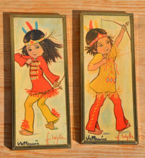 paire de tableau F. Idylle Jolylle Loylle girl And Boy ART