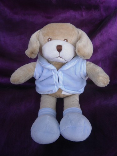 Doudou chien marron ecru