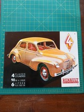 Plaque métal Renault 4CV 40x30 cm