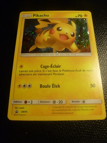 Carte pokémon pikachu sm76 - pikachu,