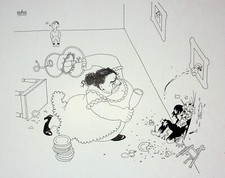 [HUMOUR] Albert DUBOUT : Une femme dominatrice, LITHOGRAPHIE signée, 1944