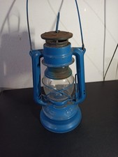 Ancienne Lampe Tempête Bleu