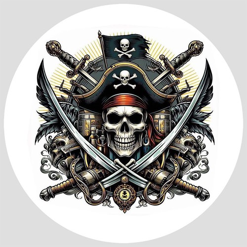 Sticker skull drapeau - skull, pirate