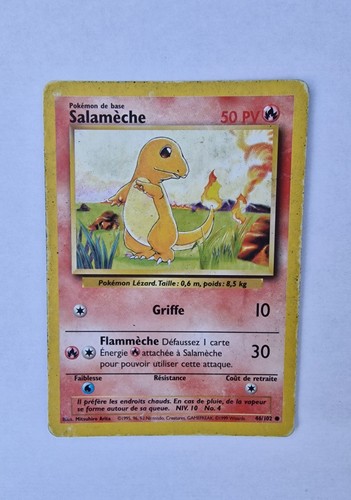 Carte pokemon salameche 102 - carte,