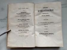 Livre 1829  M. GUIZOT - COURS D'HISTOIRE MODERNE, Civilisation en France Tome 3