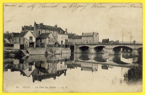 Cpa sens yonne - pont, du