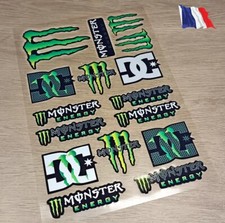  Autocollant  MONSTER ENERGY  REFLECHISSANT   MOTO CASQUE REF 61D
