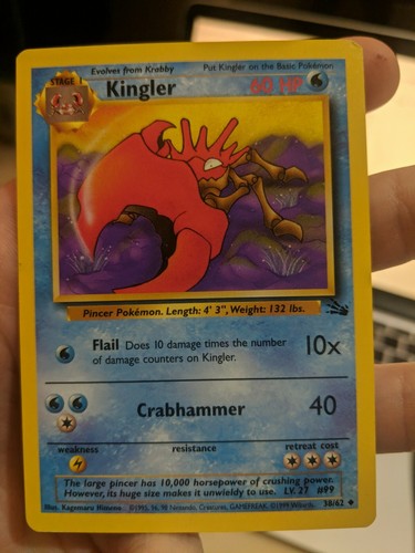 Pokémon card fossil set - card,