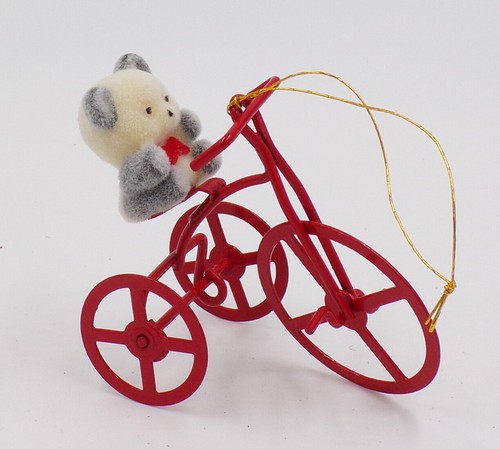 Avon vintage teddy tricycle - on,