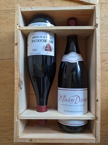 1992 coffret bois bouteilles - 1992,