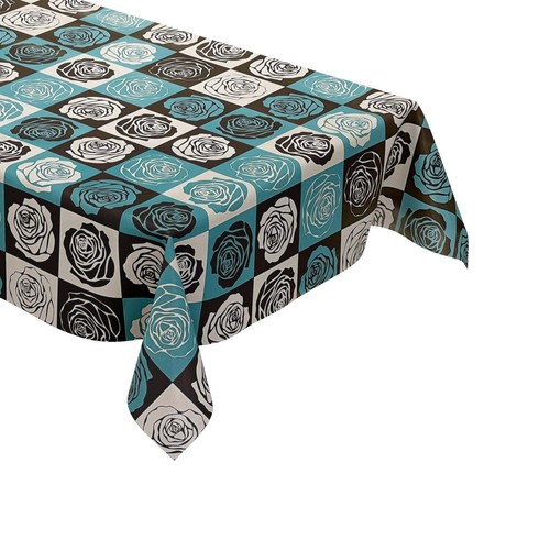Nappe toile cirée roses - toile,