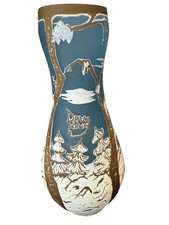 Hand Painted Glass Vase Signed
