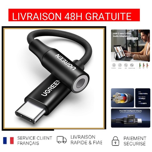 Ugreen adaptateur usb jack - c,