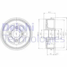 Tambour de frein BF380 DELPHI