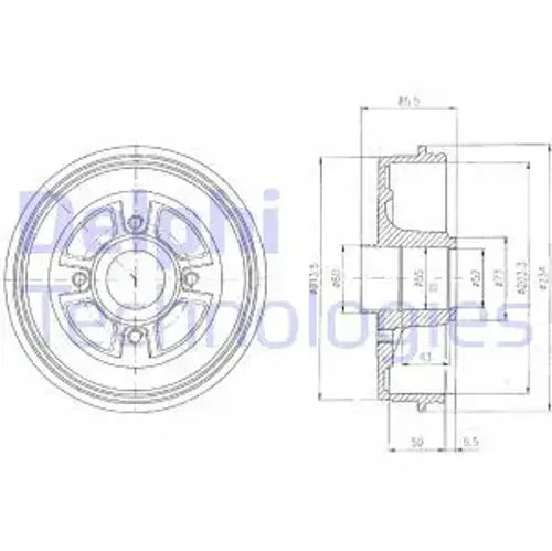 Tambour frein bf380 delphi - tambour, de