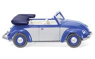 Voiture miniature 1/87 VW Coccinelle 1200 Cabriolet (Bleu x Argent) [079404]