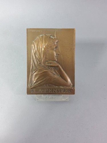 Medaille plaque pensee d - plaque,