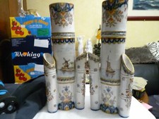 PAIRE DE VASES ANCIENS VIEUX ROUEN