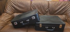 Deux anciennes valises cuir - valises, en