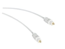 Câble Audio Optique Slim Toslink SPDIF LWL Numérique (Blanc) 0,5M À 15M