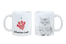 Sibérien tasse avec un chat J'aime Art-Dog