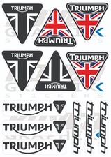 Planche de Stickers moto Triumph format A4
