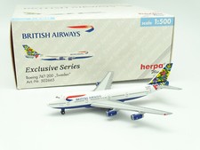 Herpa Avion Airlines 1/500 - Boeing 747 200 Sweden British Airways 