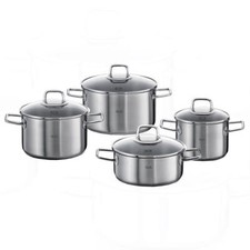 Fissler Viseo Set, Braisière, Casserole, Acier Inoxydable, Induction, 4 Pièces