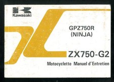 Manuel d'Entretien du Propriétaire KAWASAKI ZX 750 G2 NINJA GPZ 750R en Français