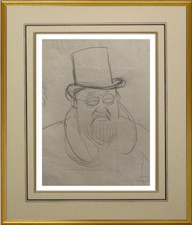 GEORGES GOURSAT dit SEM (1863-1934) DESSIN PORTRAIT D'HOMME VERS 1920  (714)