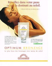 PUBLICITE  ADVERTISING  1998   INSTITUT  ESTHEDERM optimum bronzage