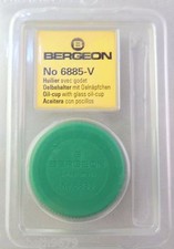 Bergeon 6885 watch oil cup Huilier en matière synthétique vert, Ø 34 mm